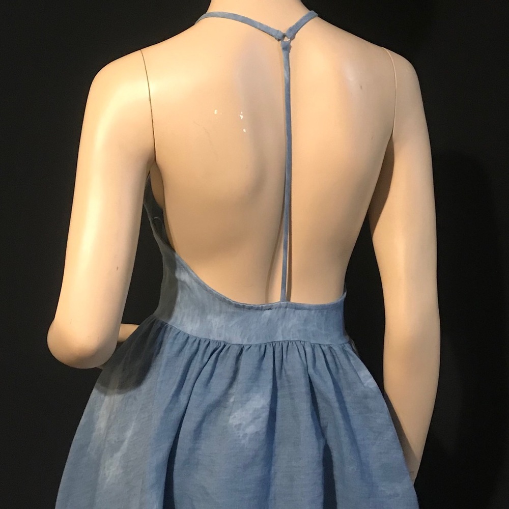Nasty Gal Denim Small NWT Babydoll Dress - Picture 5 of 8